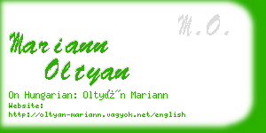 mariann oltyan business card